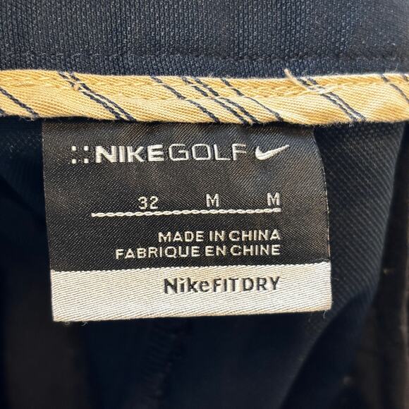 Nike Golf Dri Fit Dark Navy Trouser Shorts Size 32 Medium - Picture 5 of 7